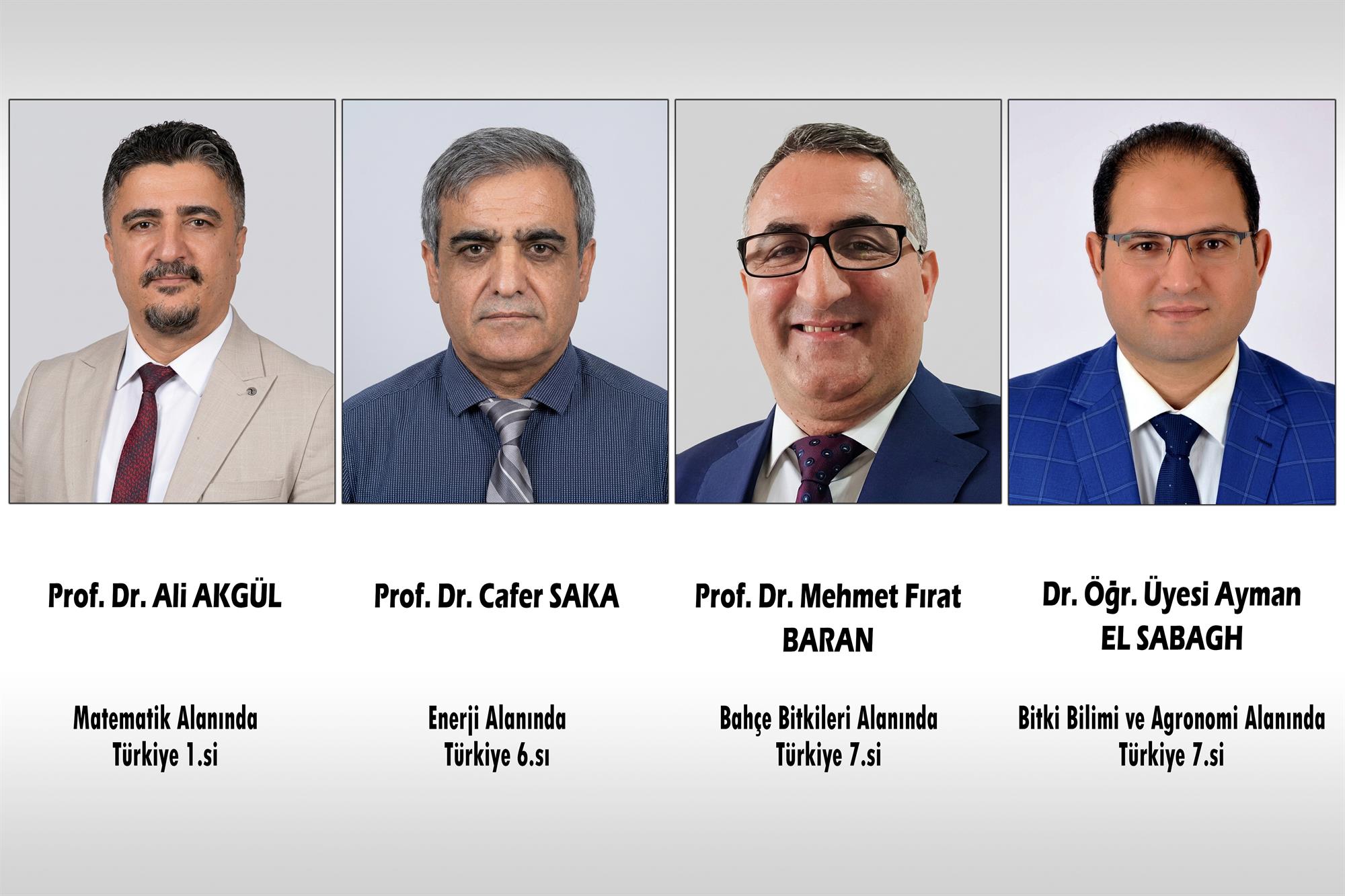 Dört Öğretim Üyemiz Dünyanın En Etkili Bilim İnsanları Listesinde Türkiye’de İlk Sıralarda Yer Aldı